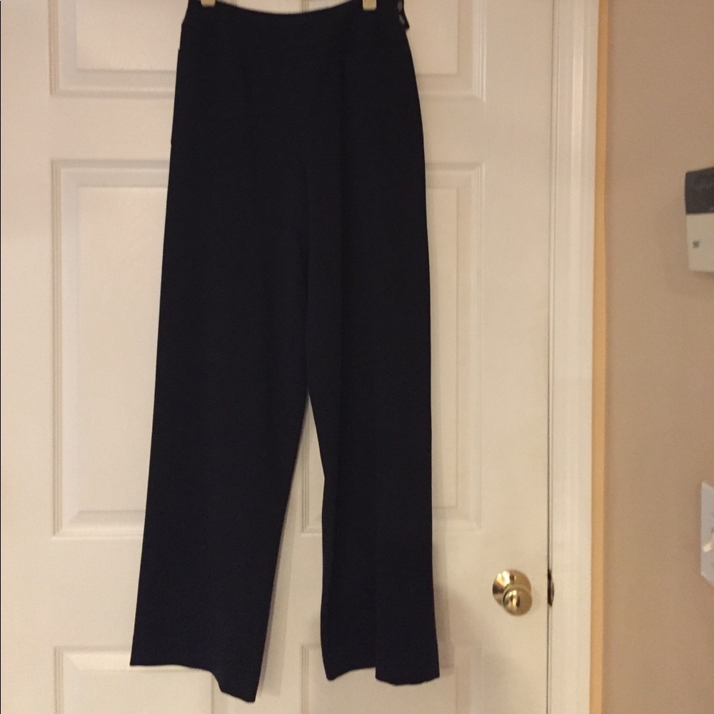 CHANEL Black Wide-Leg Trousers